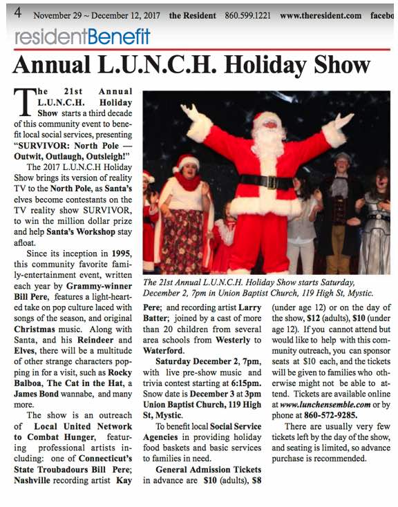 LUNCH Holiday Show 2017 - Bill Pere